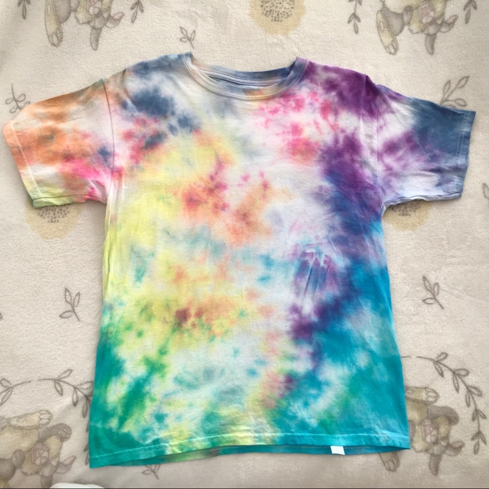 Handmade Colorful Tie Dye T-Shirt Youth XL